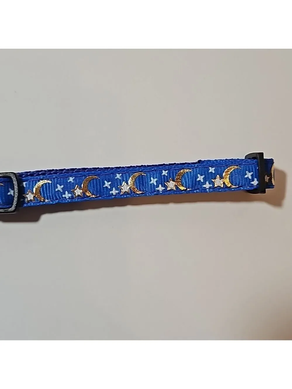 1- Cat Collar Stars and Moon, Reflective with Bell, Solid & Safe , Nylon, Pet